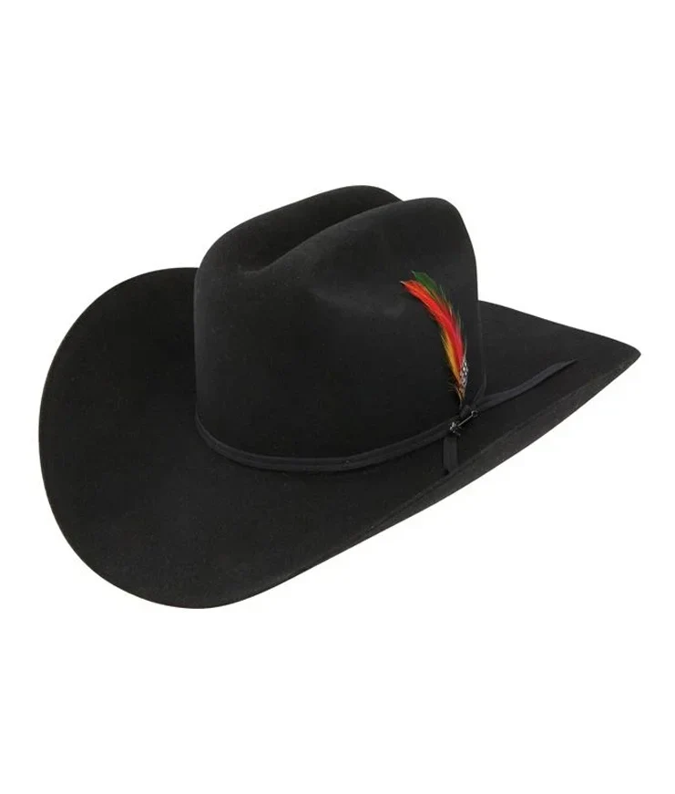STETSON 6X SPARTAN BLACK COWBOY FELT HAT (COPA CHICA) ESTILO SINALOA