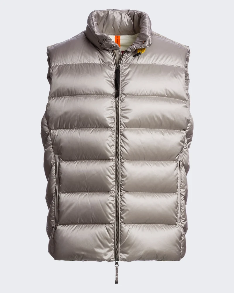 Heren Down Vest-Mid Grey Grijs