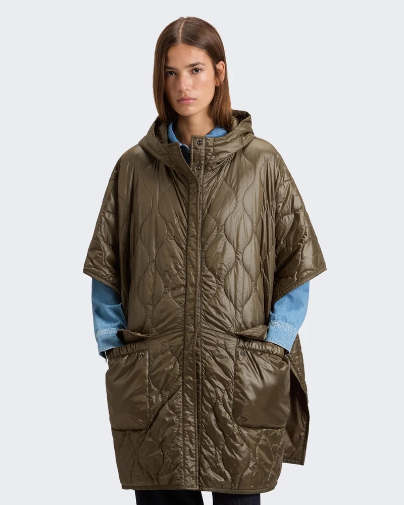 Dames Light nylon cape Groen