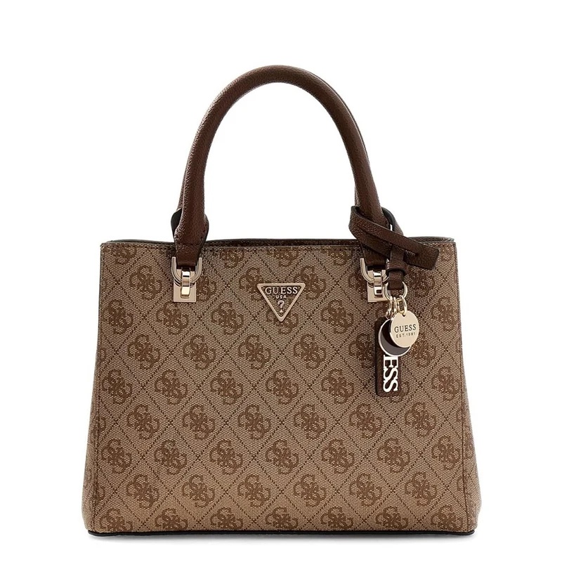 Guess Noelle Latte Logo Brown Handtas Met Meerdere Vakken HWBG96-72050-LGW