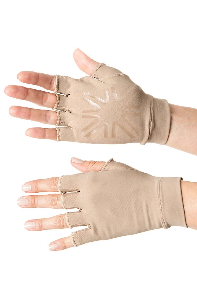 Korte Handschoen Chocolade UPF50+