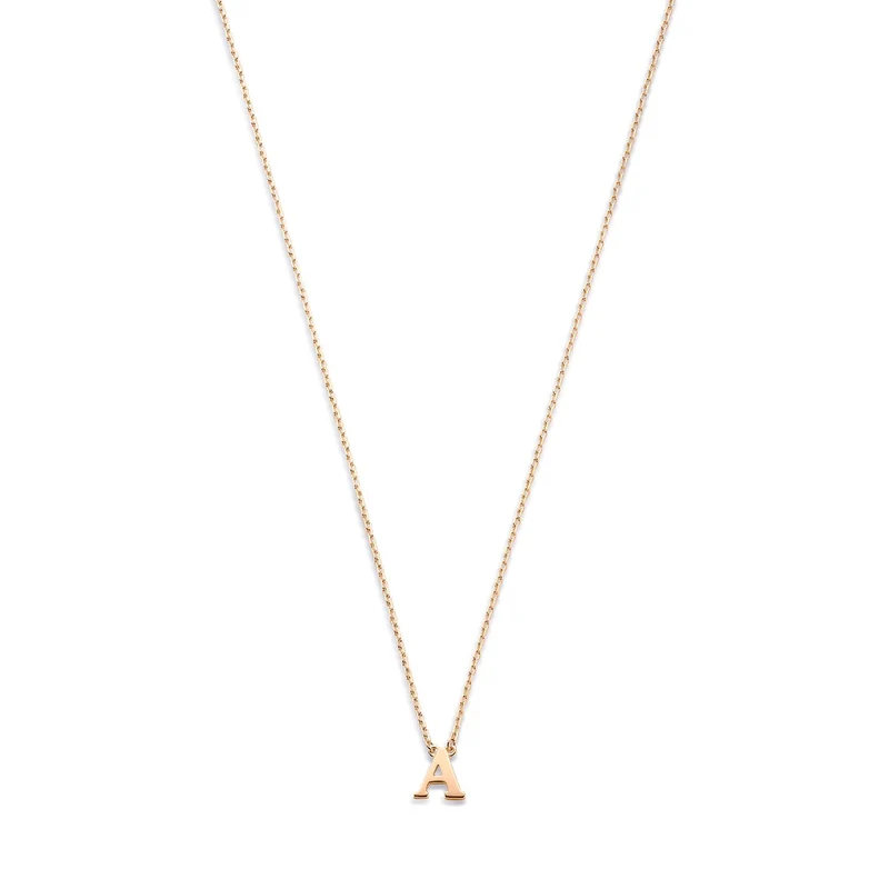 Isabel Bernard La Concorde Chloé 14 Karaat Rosé Gouden Initial Ketting IB340062-A