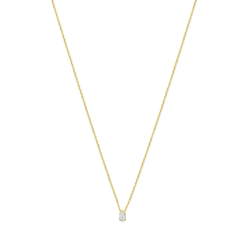 Isabel Bernard De la Paix Eloise 14 karaat gouden collier met diamant 0.1 karaat IBD350025
