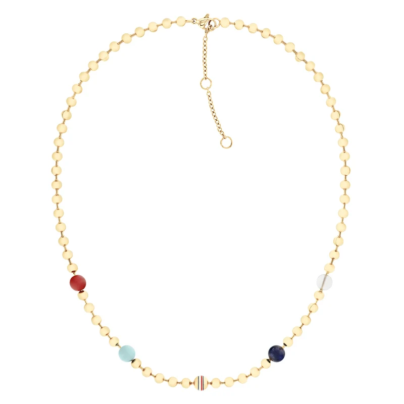 Tommy Hilfiger Roestvrij Staal Goudkleurige Dames Kralen Ketting TJ2781039