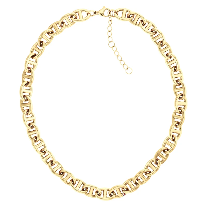 Tommy Hilfiger Roestvrij Staal Goudkleurige Dames Ketting TJ2781016