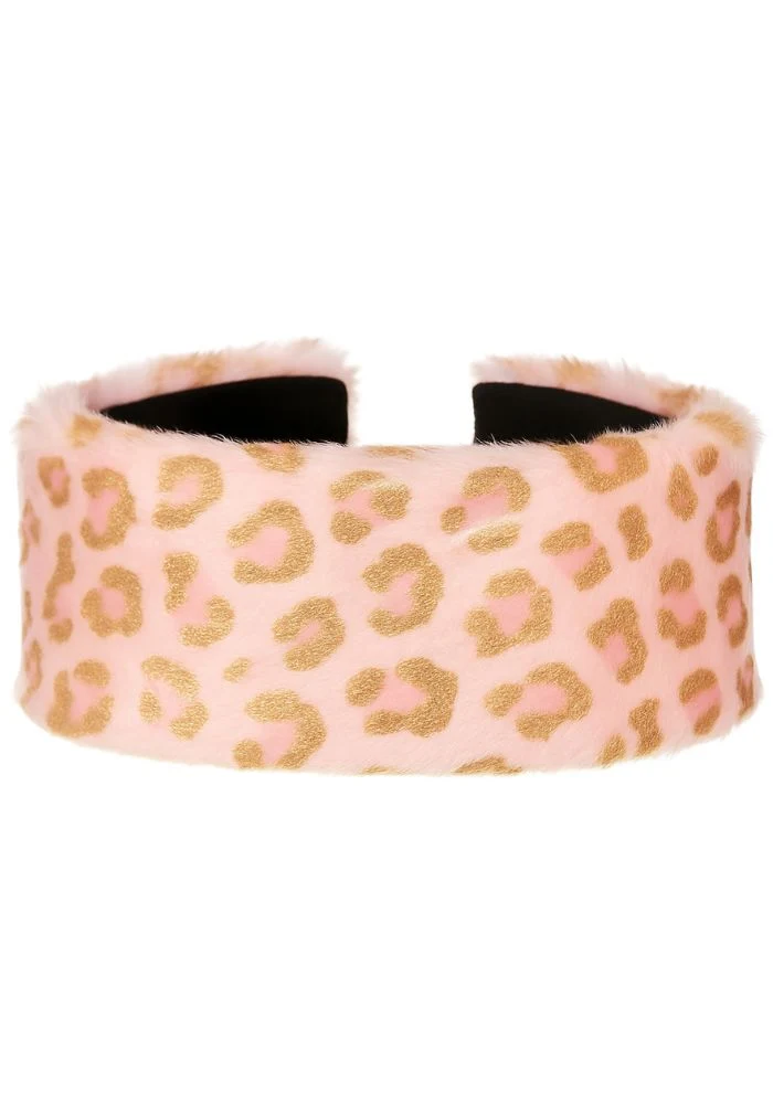 Hoofdband Pluche Pastel Panter