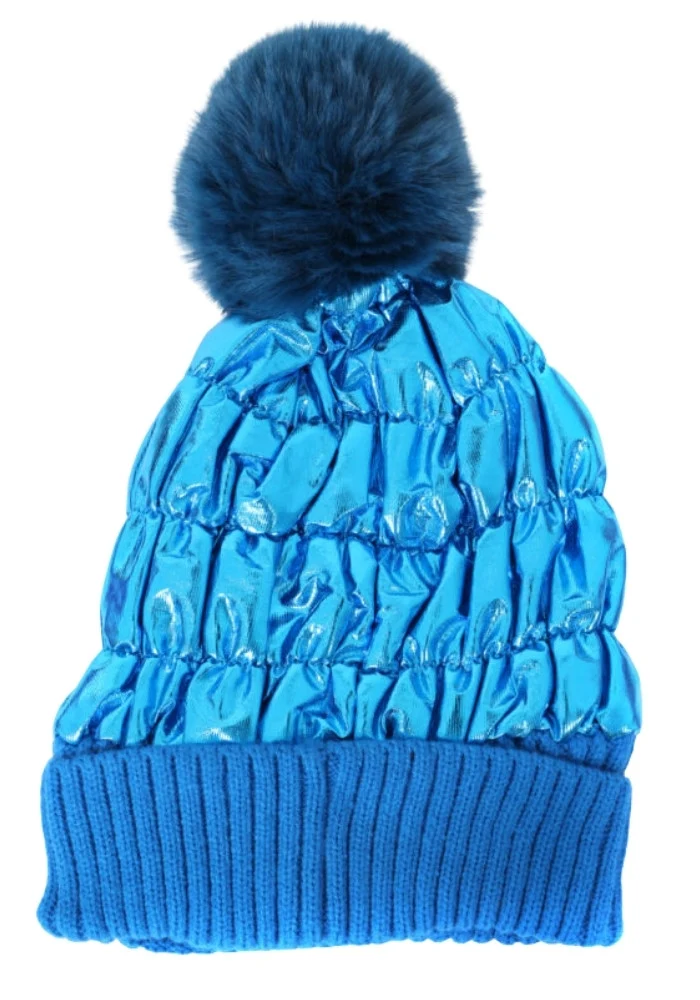 Ski Muts Metallic Blauw
