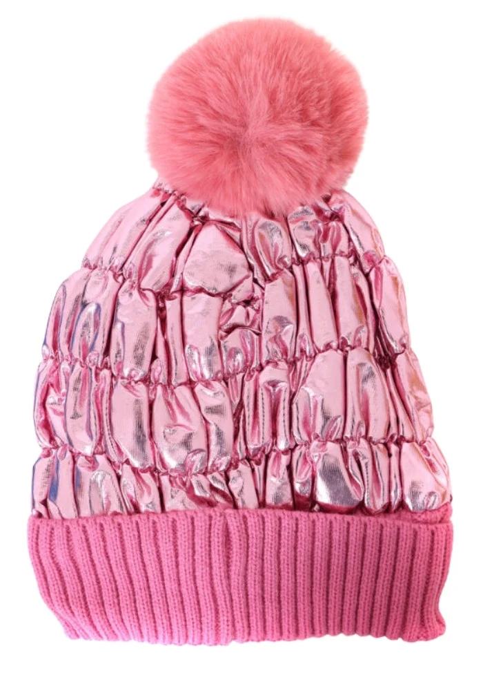 Ski Muts Metallic Roze