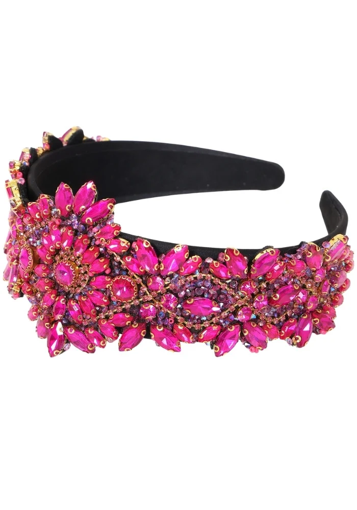 Haarband Luxe Strass Steentjes Roze