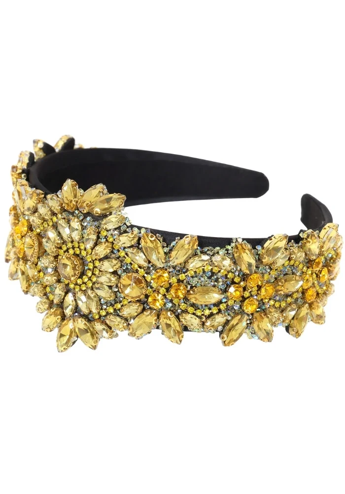 Haarband Luxe Strass Steentjes Goud