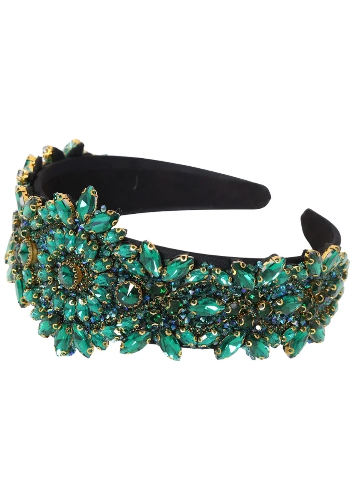 Haarband Luxe Strass Steentjes Groen