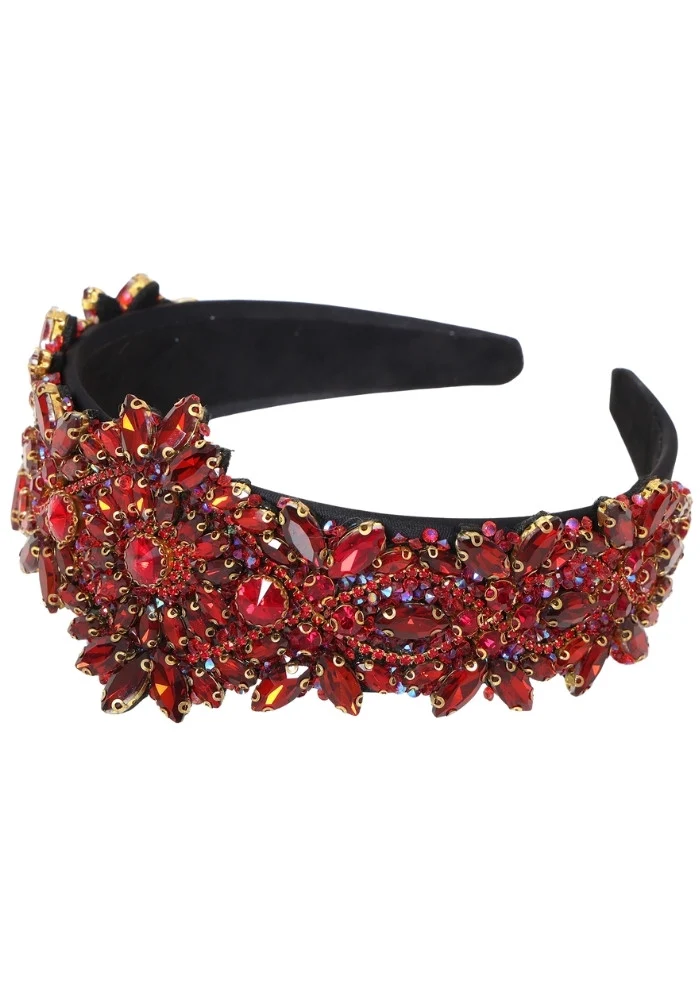 Haarband Luxe Strass Steentjes Rood
