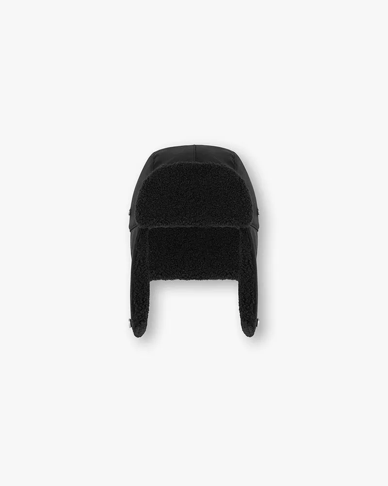 Shearling Trapper - Jet Black