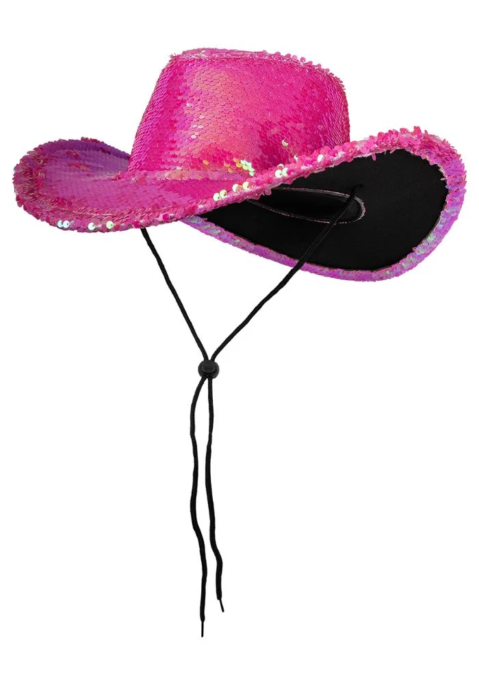 Cowboyhoed Roze Pailletten