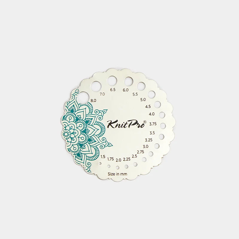 knit pro bewust sterling silver vergulde naaldmeter