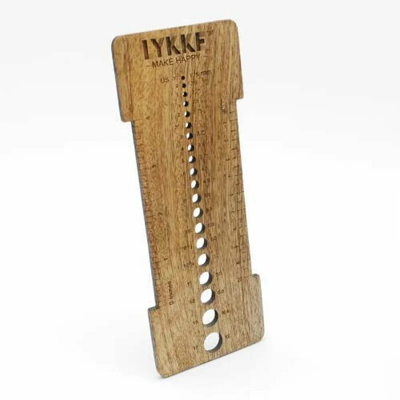 lykke houten naald sizer & gauge