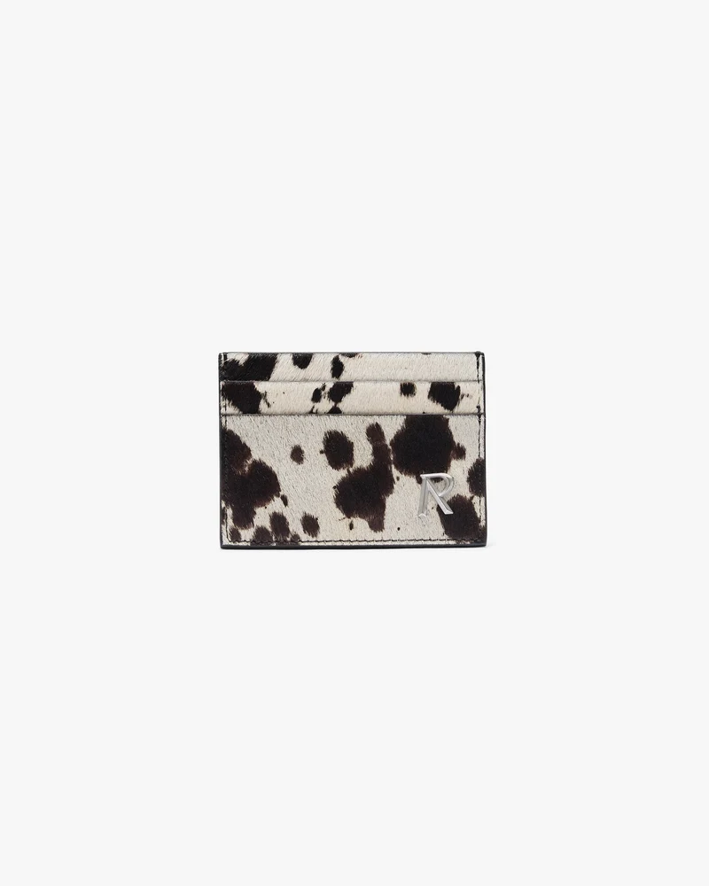 Cowhide Card Holder - Flat White Jet Black