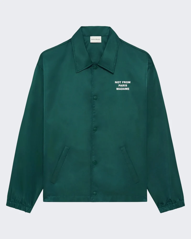 Drole De Monsieur Heren Slogan Jacket Groen
