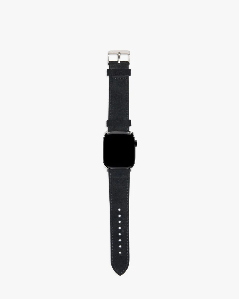 Suede Watch Strap - Jet Black