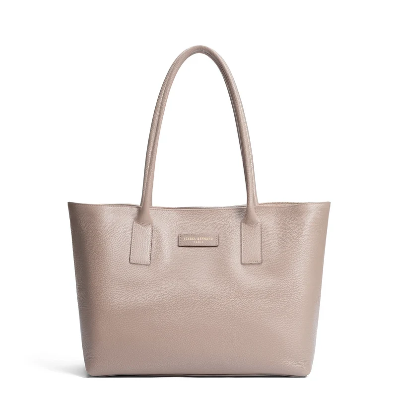 Isabel Bernard Honoré Elin Taupe kalfslederen schoudertas IB25111-078