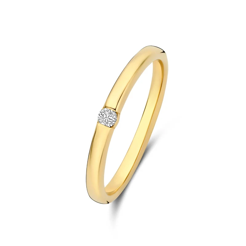 Isabel Bernard De la Paix Mia 14 karat gold ring with diamond 0.05 carat IBD330046-56