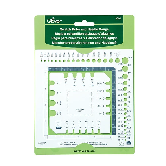 clover stalen liniaal en naaldmeter