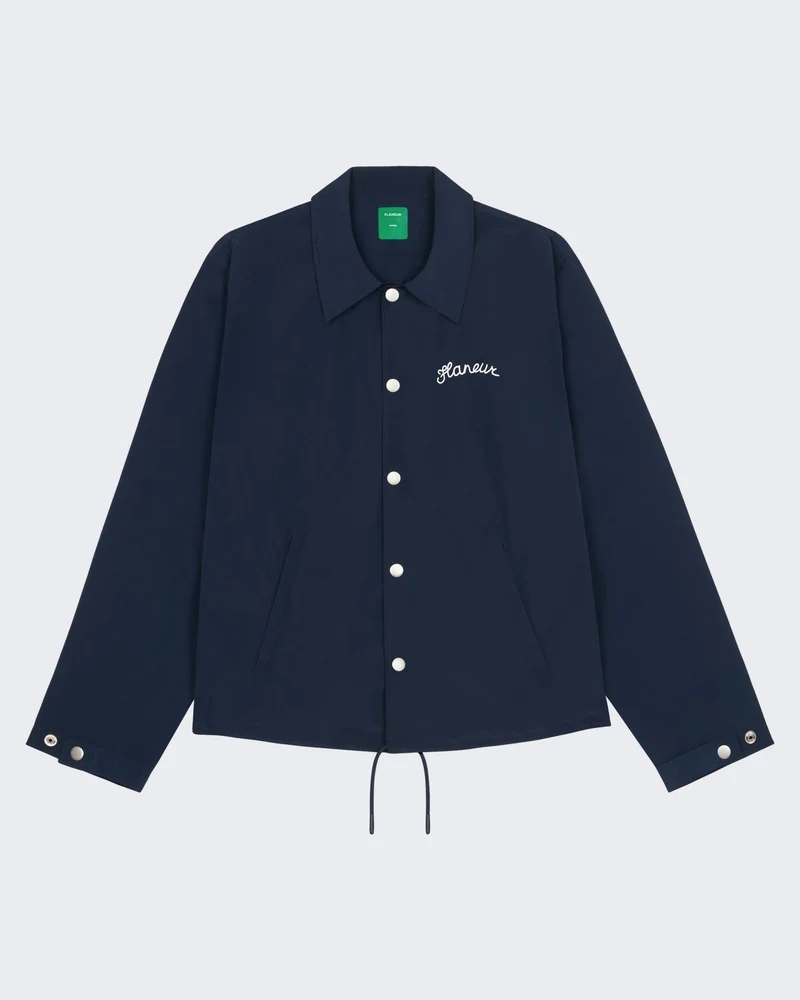 FLÂNEUR Heren Signature Coach Jacket Blauw
