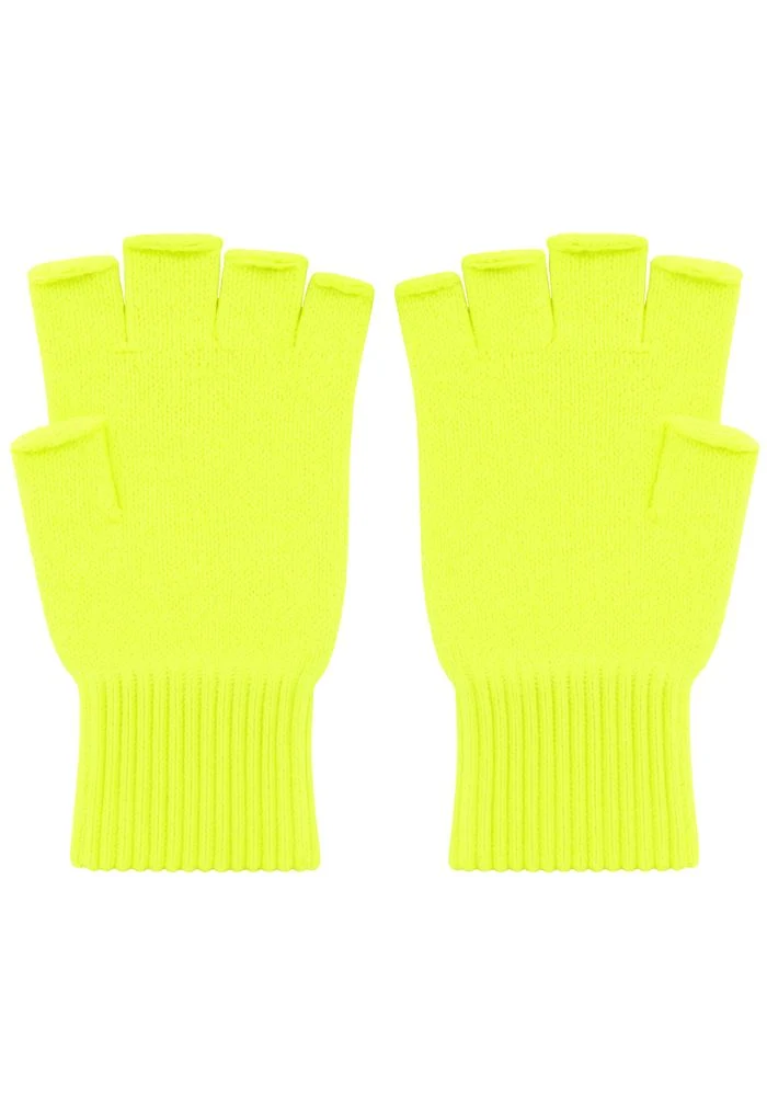 Vingerloze Handschoentjes Neon Geel