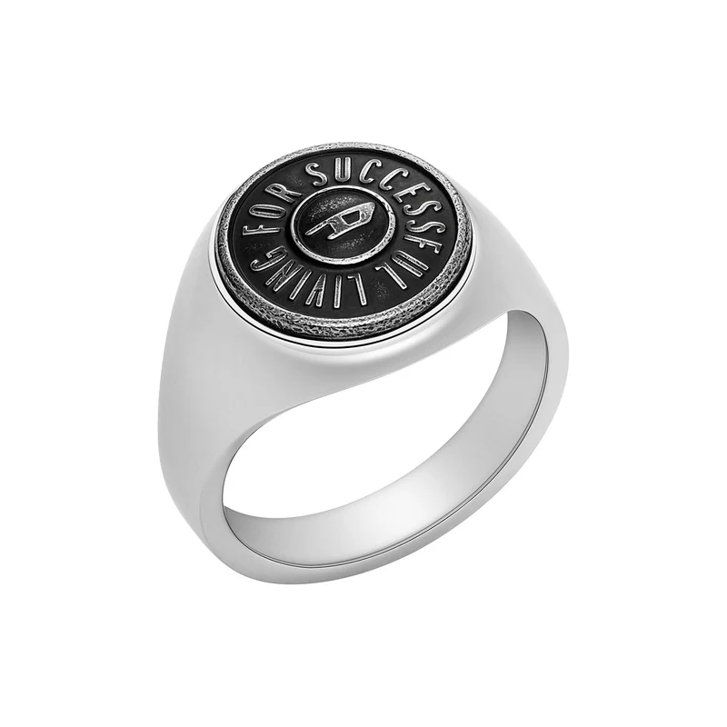 Diesel Signet Zilverkleurige Ring DX1463040-8