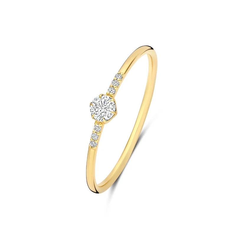 Isabel Bernard De la Paix Belinda 14 karat gold ring with diamond 0.10 carat IBD330040-48