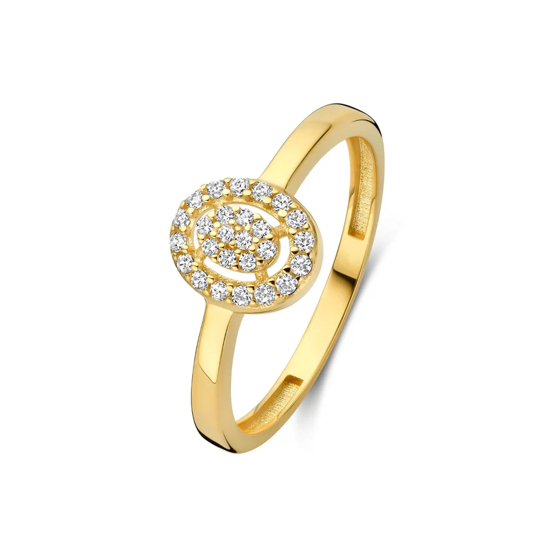 Isabel Bernard Le Marais Anne 14 Karaat Gouden Ring Met Zirkonia Steen IB330115-48