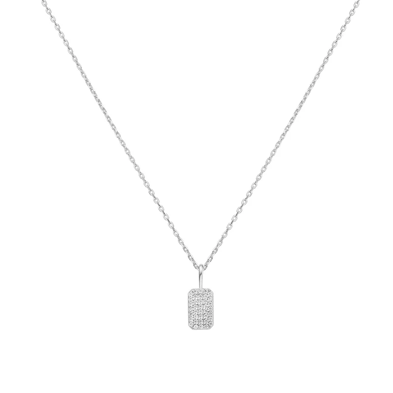 Ania Haie Sunny Sparkler Zilveren Pave Hanger Ketting AH-N064-01H