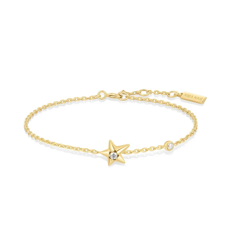 Ania Haie Melodic Poet Gold Sparkling Star Bracelet S AH-B066-04G