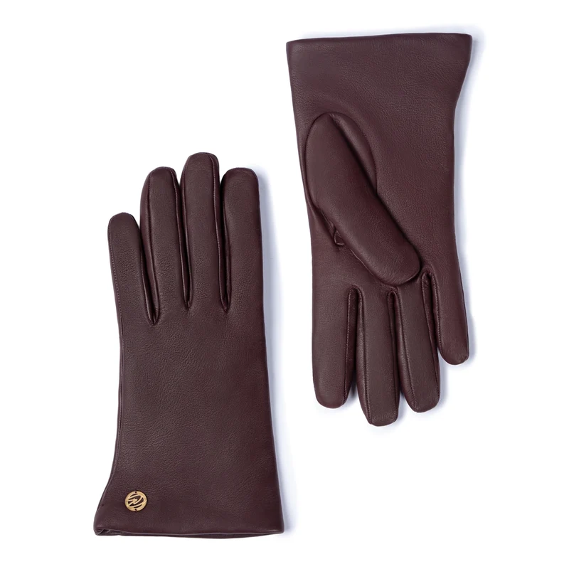 Isabel Bernard Isabel Bernard Honoré Eleanor donkerbruine leren handschoenen van geitenleer IB67000-331-8