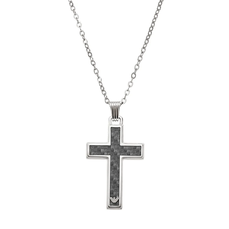 Emporio Armani Silver-coloured Men's Necklace EGS1705040 (Length: 50.00 - 55.00 cm)