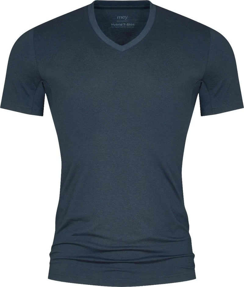 Mey Hybride T-Shirt V-Hals 30038 668 yacht blue