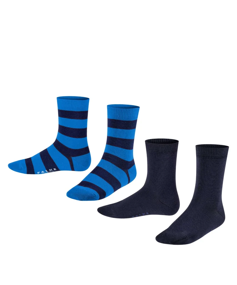 FALKE Sokken Happy Stripe 2-PACK Kinderen 12993 3000 black