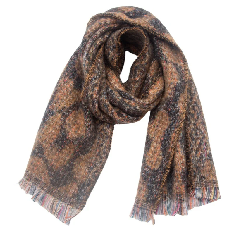 Koud weer mode casual luipaard sjaal - Winter grote sjaal unisex dikke deken OBM