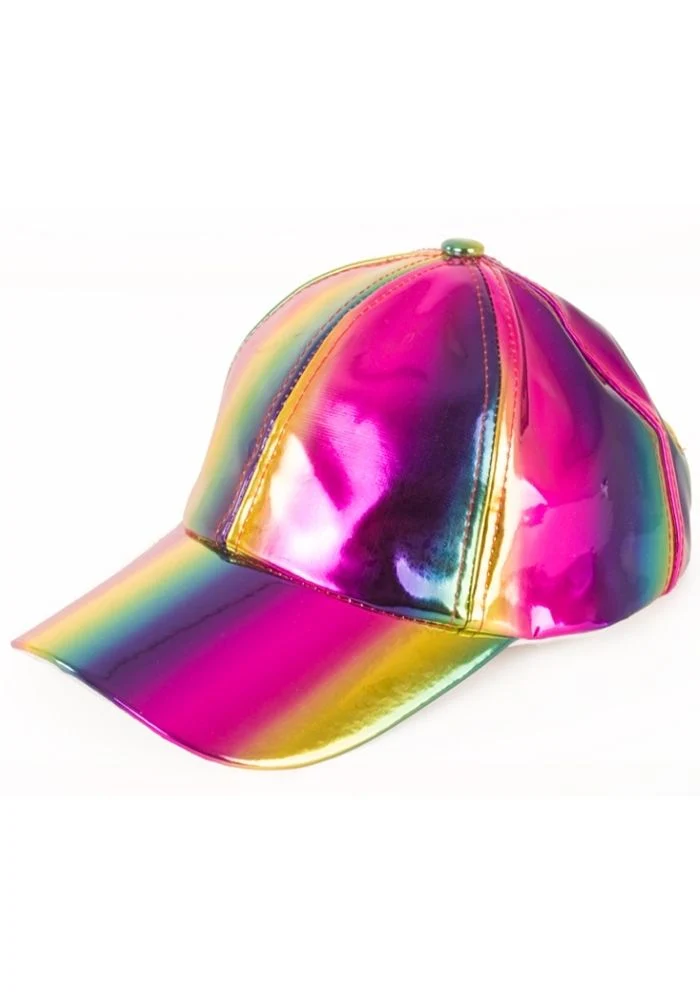 Baseballcap Metallic Regenboog