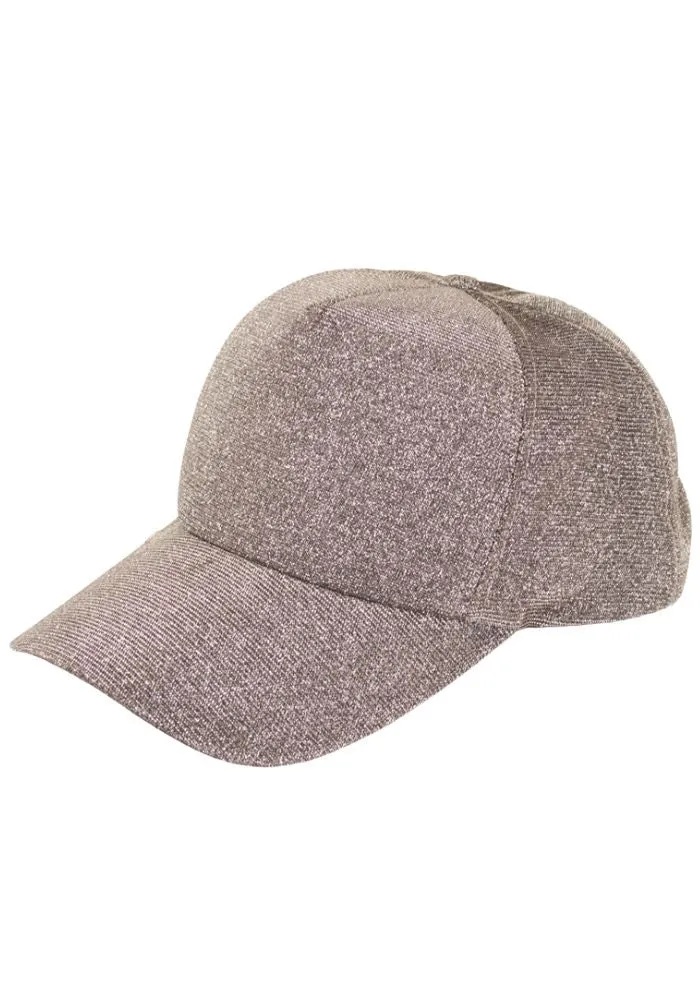 Baseballcap Glitter Zilver
