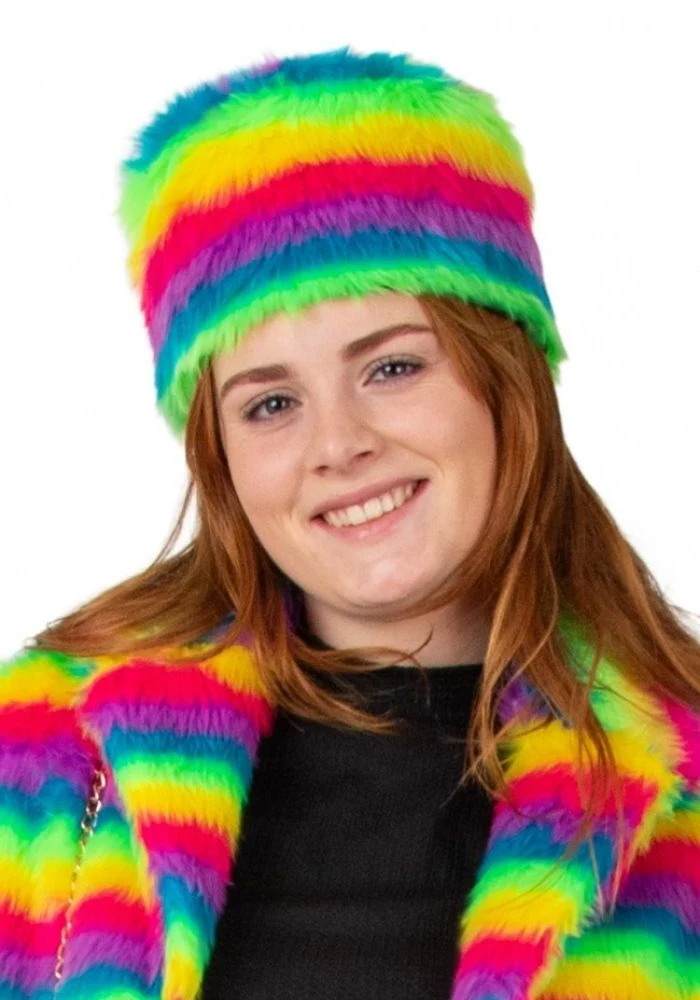 Bontmuts Pluche Regenboog Streep