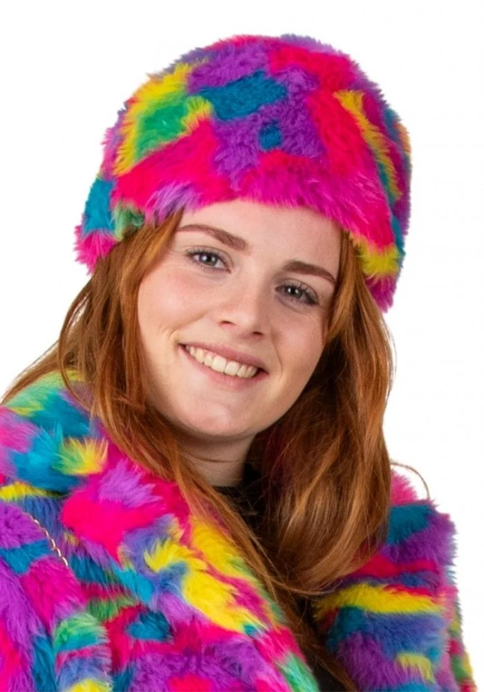 Bontmuts Pluche Regenboog Camouflage