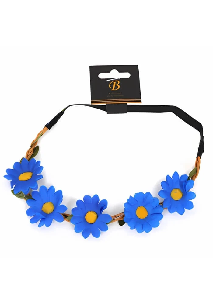 Haarbandje Bloemen Blauw