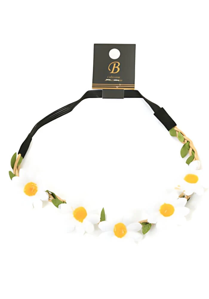 Haarbandje Bloemen Wit