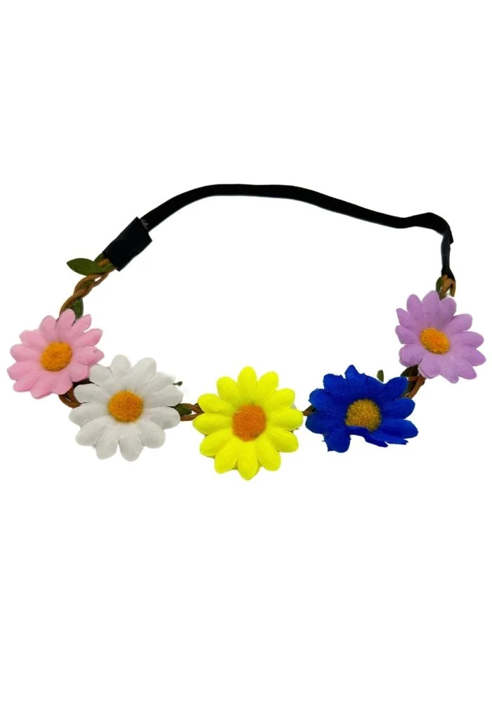Haarbandje Bloemen Regenboog