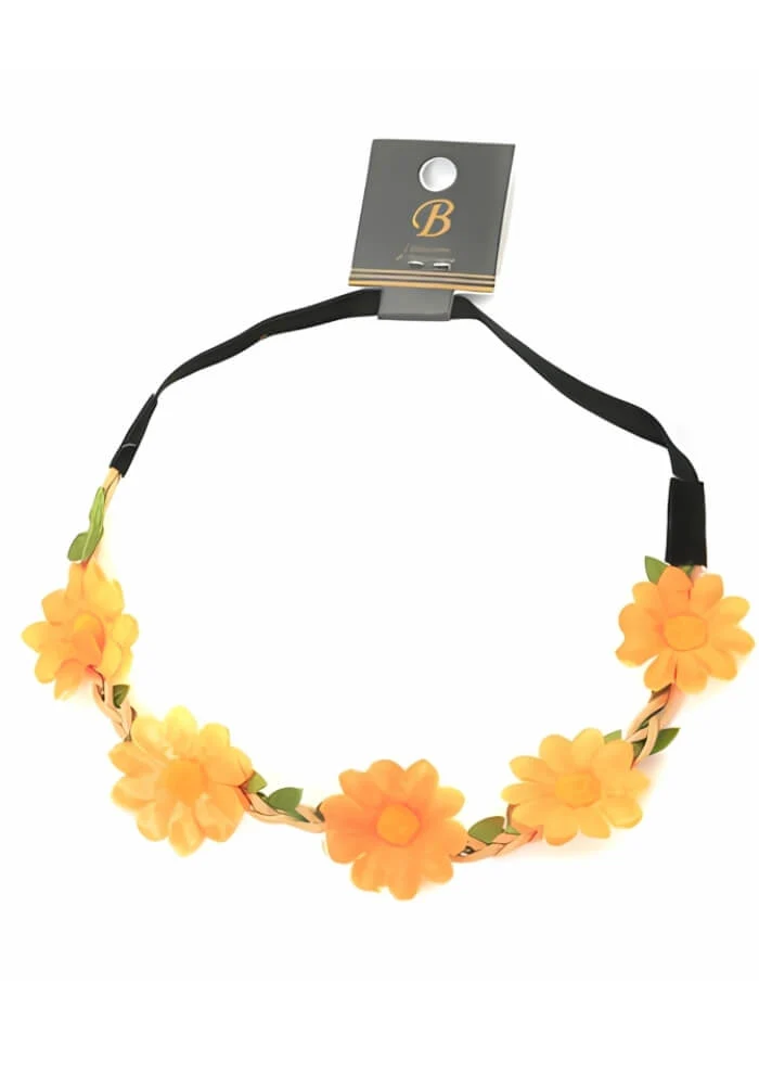 Haarbandje Bloemen Oranje
