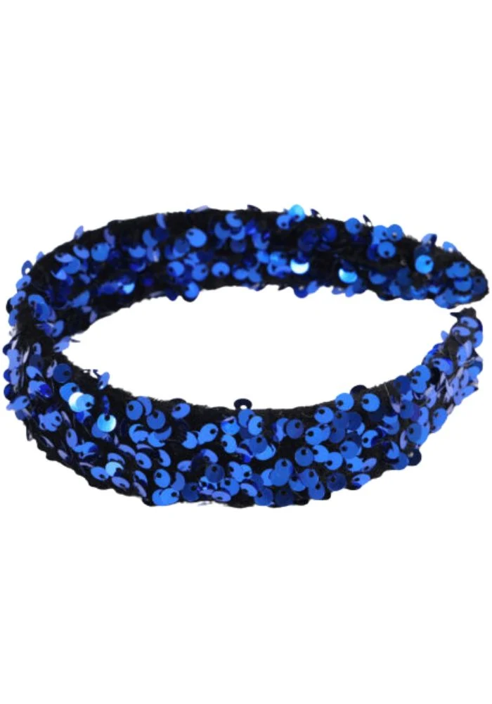 Haarband Pailletten Blauw