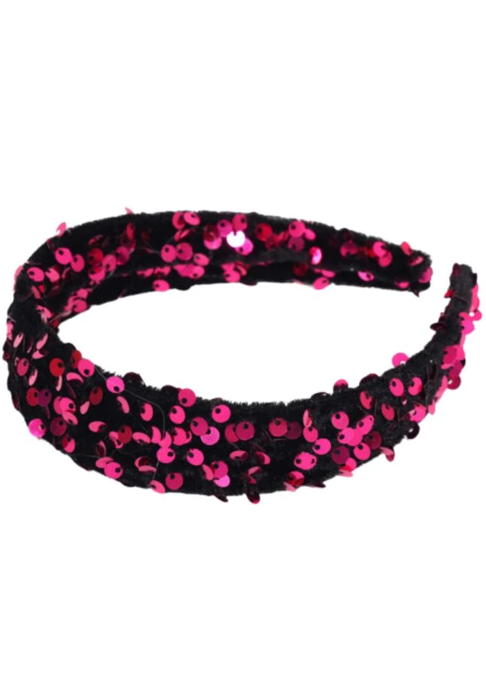 Haarband Pailletten Roze