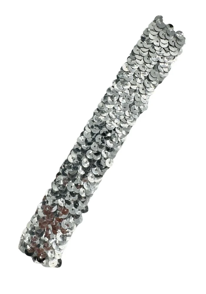 Haarband Pailletten Zilver