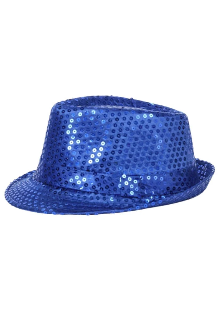 Pailletten Hoed Blauw